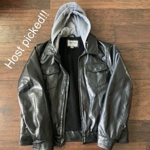 Vintage Levi Strauss Leather Jacket and Sherpa